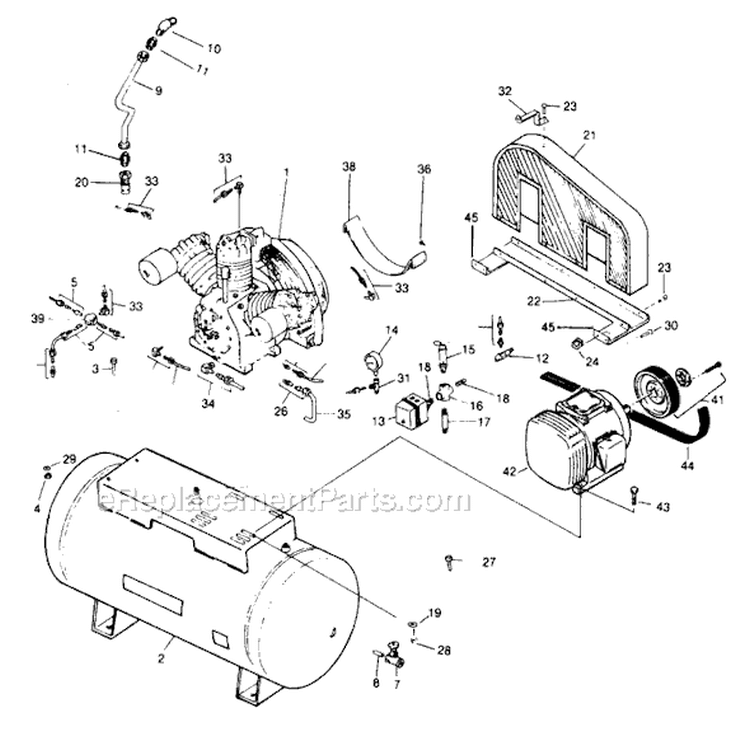 Page A Diagram and Parts List for CI153120PS 2001 Campbell Hausfeld Compressor